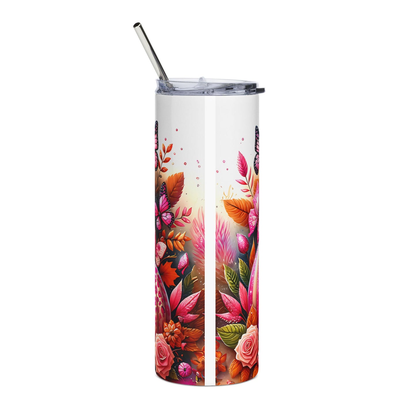 Fall Themed Cancer Survivor 20oz Stainless Steel Tumbler