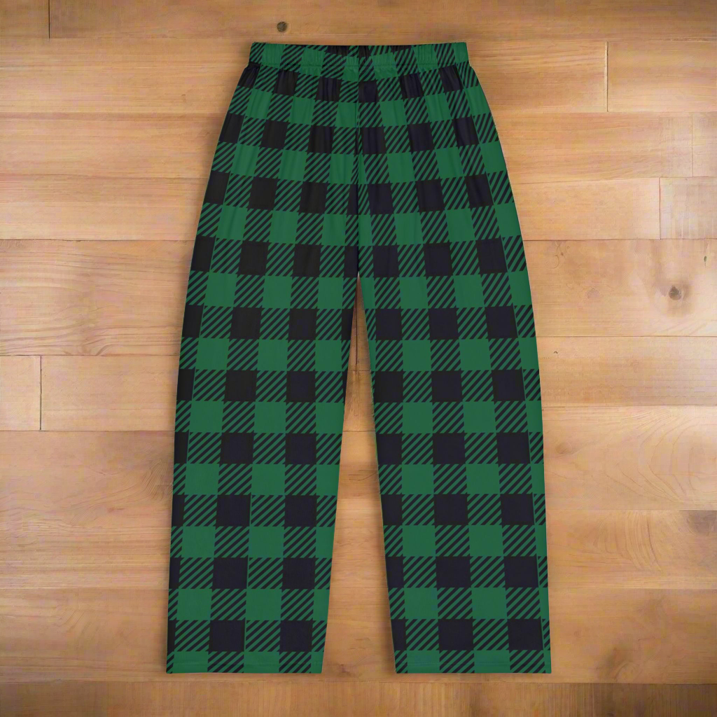 Men's Green & Black Buffalo Plaid Pajama Pants