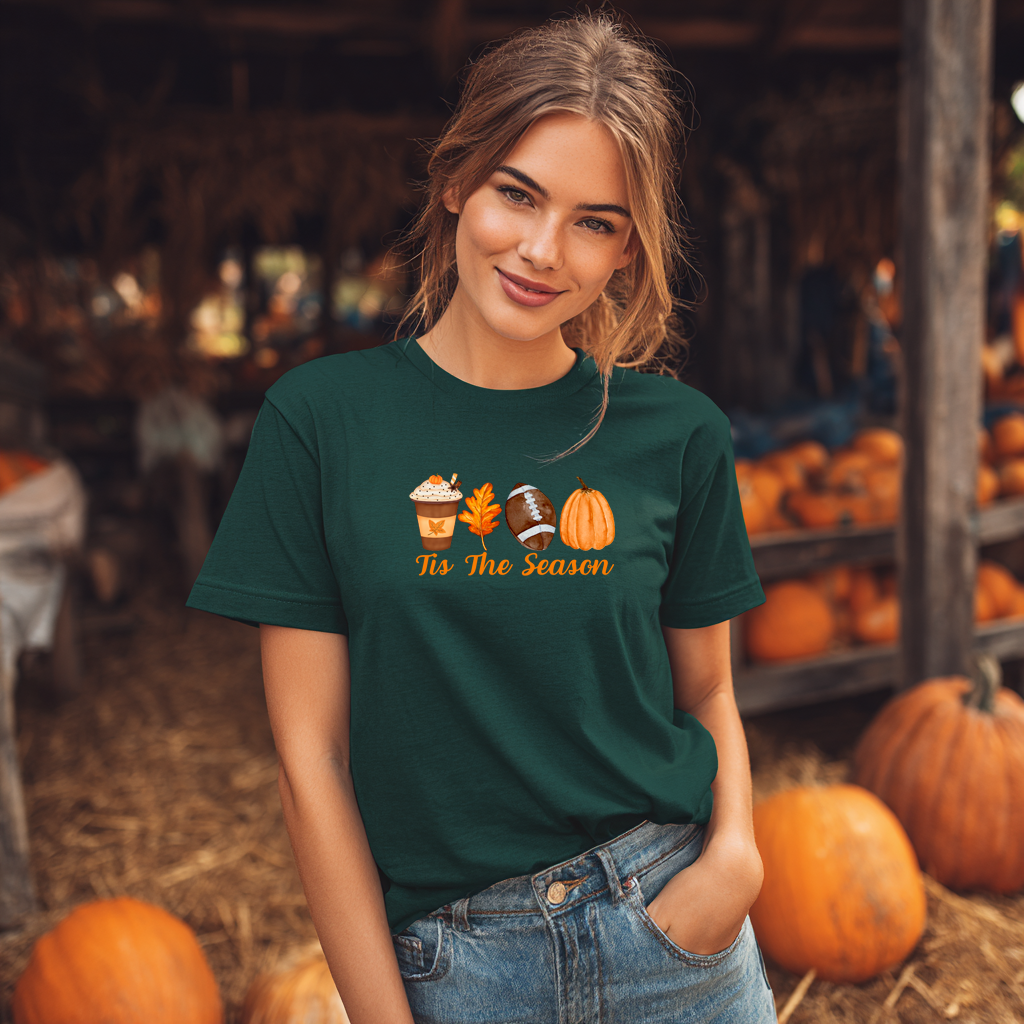 Tis The Season • Fall Football Adult T-Shirt