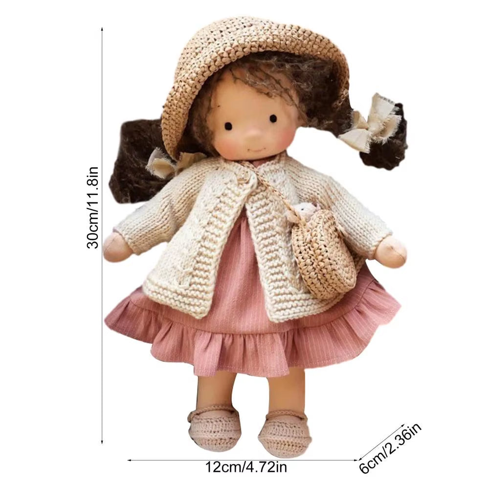 Handmade Waldorf Doll Kawaii Little Girl Dolls Soft Stuffed Plush Toy Children'S Surprise Gifts for Boys Girls Christmas Party