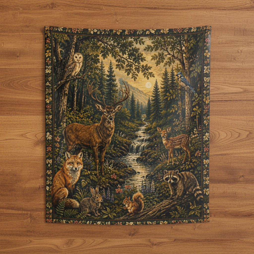 Wildwood Valley Woodland Tapestry