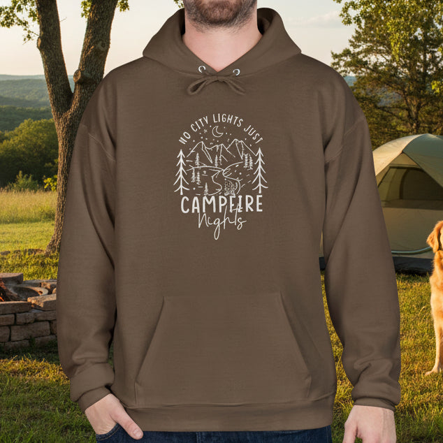 No City Lights Just Campfire Nights Hoodie