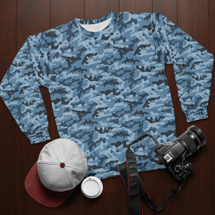 Arctic Blue Winter Camo Sweatshirt