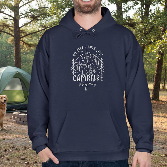 No City Lights Just Campfire Nights Hoodie