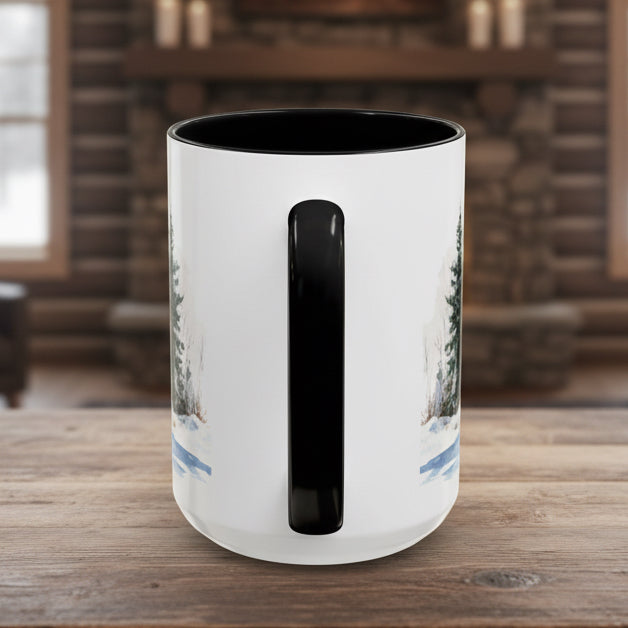 Winter Cabin 15oz Accent Mug