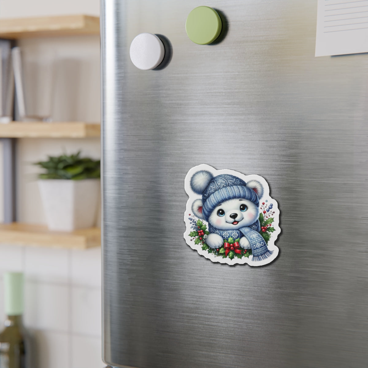 Winter Bear Fridge Magnet