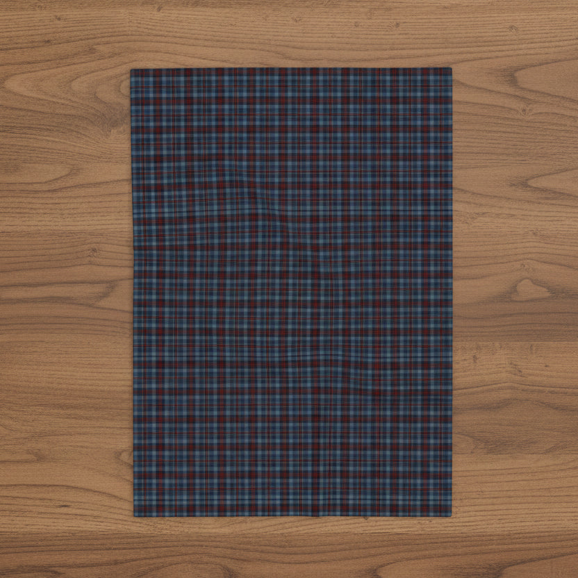 Highland Hearth Blue Plaid Throw | White Reverse