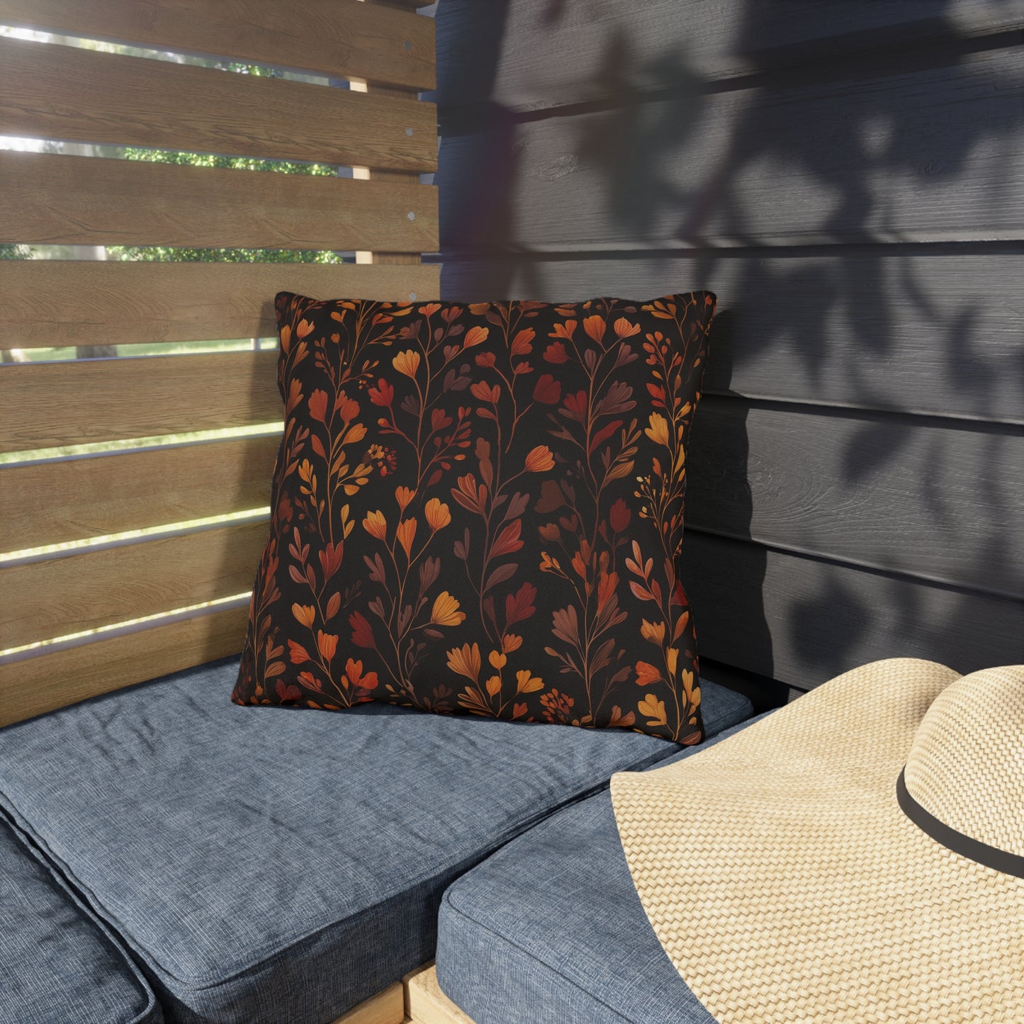 Autumn Floral Outdoor Pillow