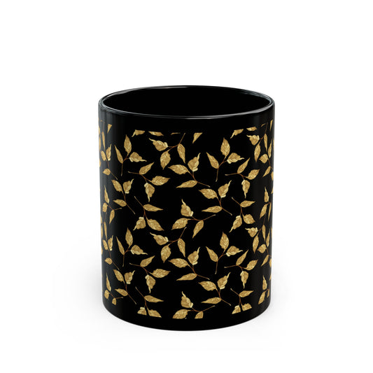 Black Gold Leaf Mug (11oz & 15oz)