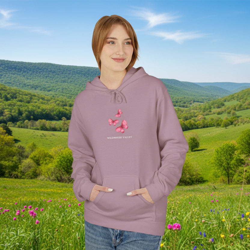 Pink Butterflies Wildwood Valley Hoodie