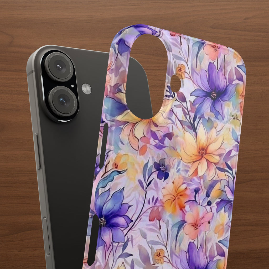 Floral Watercolor Slim Phone Case