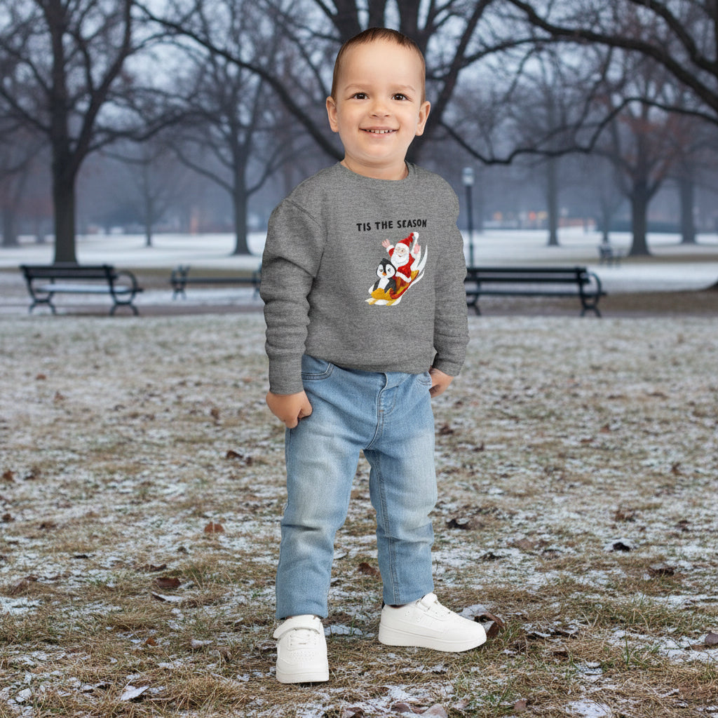 'Tis the Season' Santa & Penguin Sweatshirt