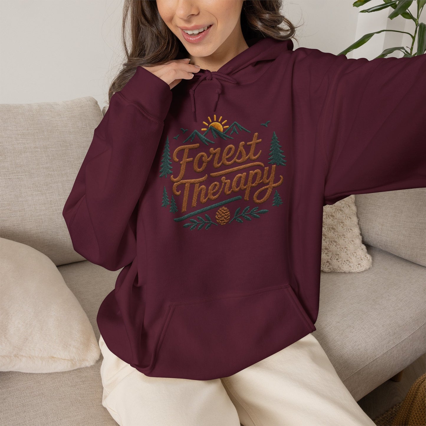 Forest Therapy Embriodered Hoodie