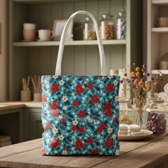 Wildwood Valley Blue Blossom Tote