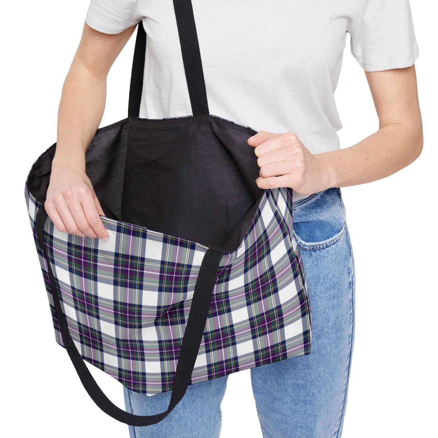 Winter Orchard Plaid Weekend Tote Bag