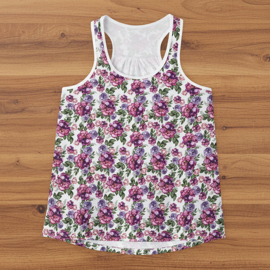 Watercolor Roses Tank Top