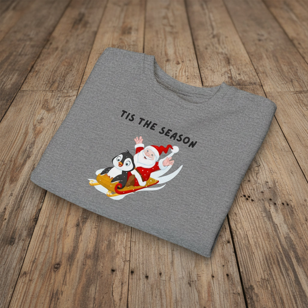 'Tis the Season' Santa & Penguin Sweatshirt
