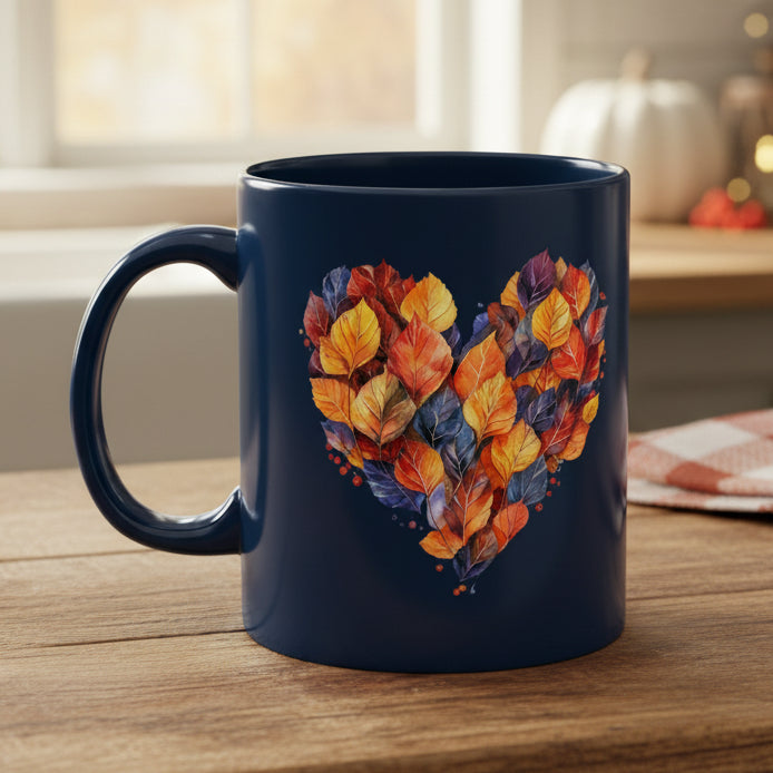 Autumn Heart Ceramic Mug