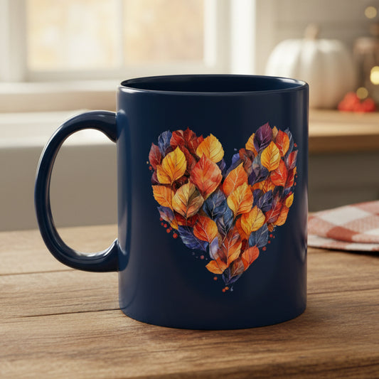 Autumn Heart Ceramic Mug