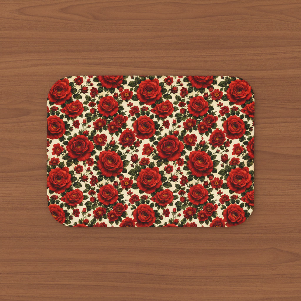 Riverfront Roses Sherpa Blanket | Beige Reverse
