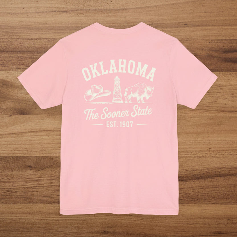 Oklahoma 'The Sooner State' Front & Back Graphic Tee