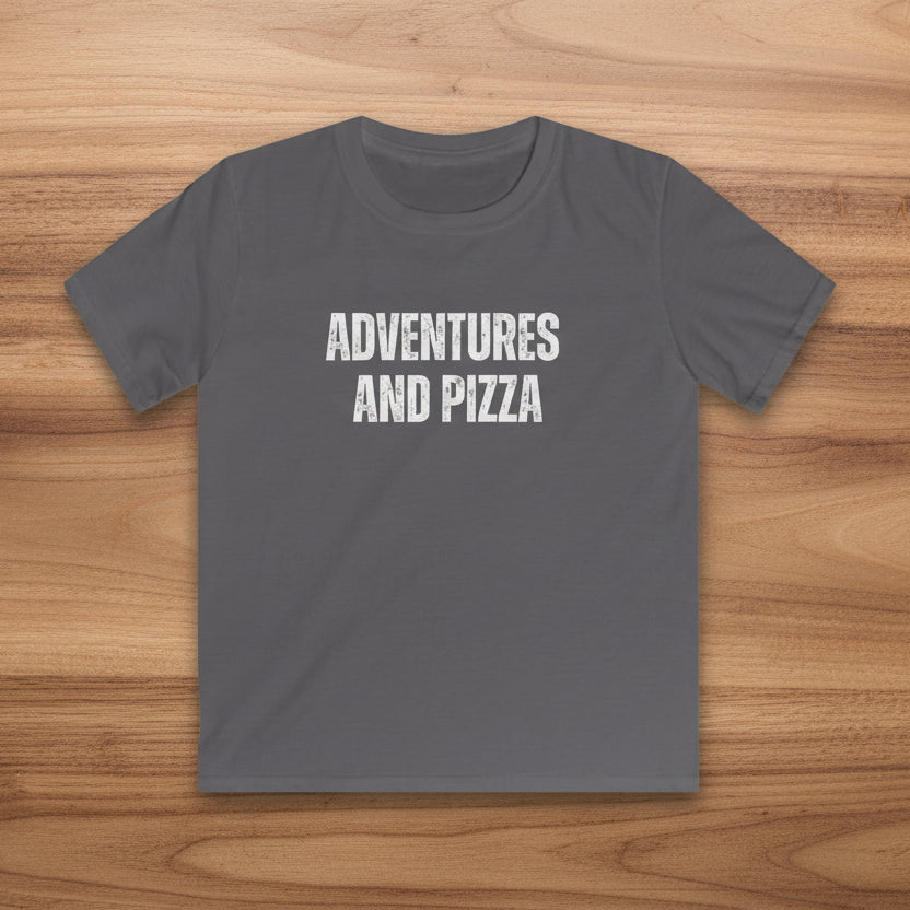 Adventures and Pizza Kids Softstyle T-Shirt