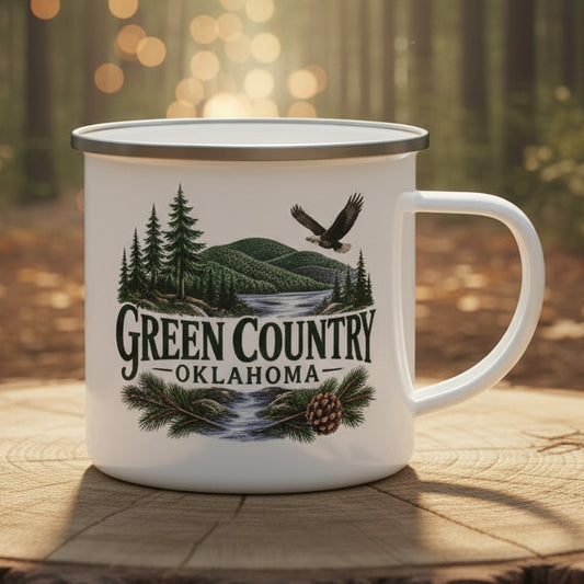 Green Country Oklahoma Camping Mug