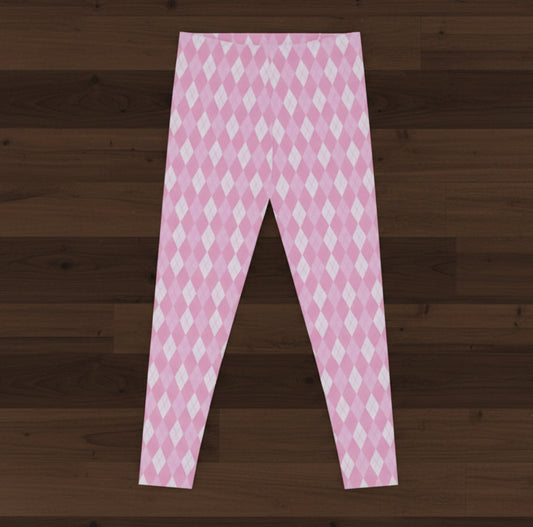 Pink Argyle Leggings