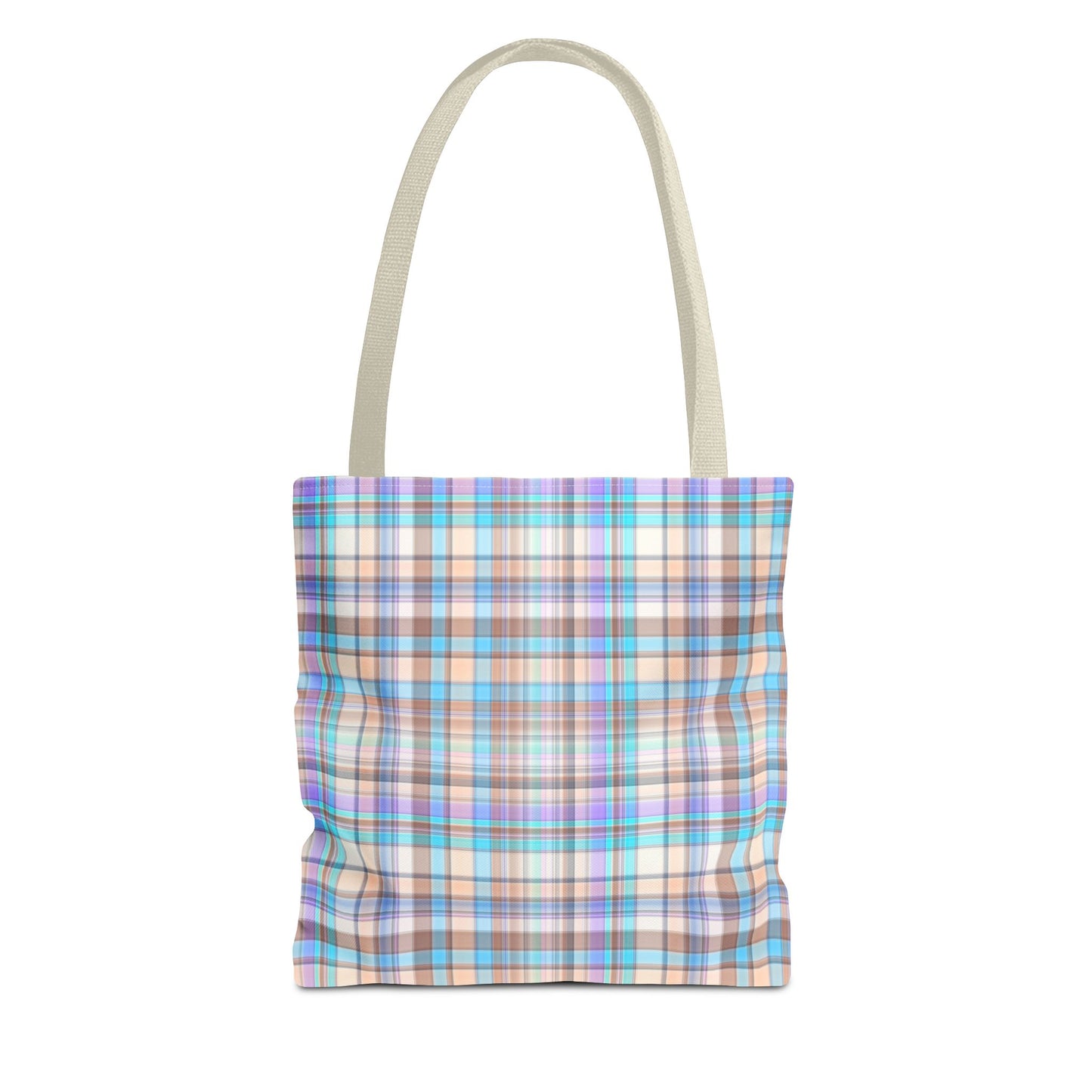Pastel Plaid Tote Bag