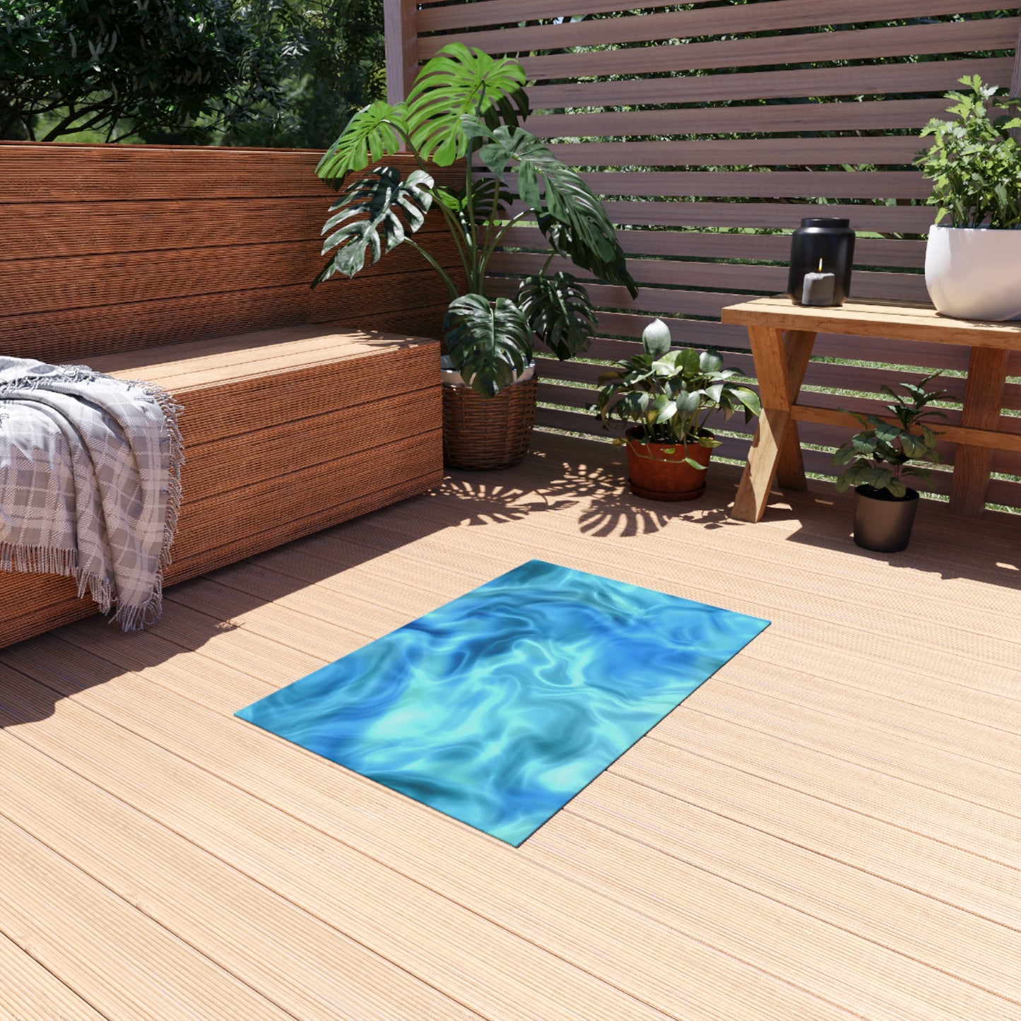 Swirling Water Outdoor Rug
