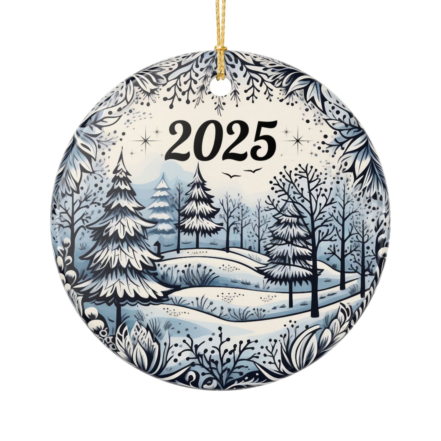 2025 Winter Woodland Ceramic Christmas Ornament