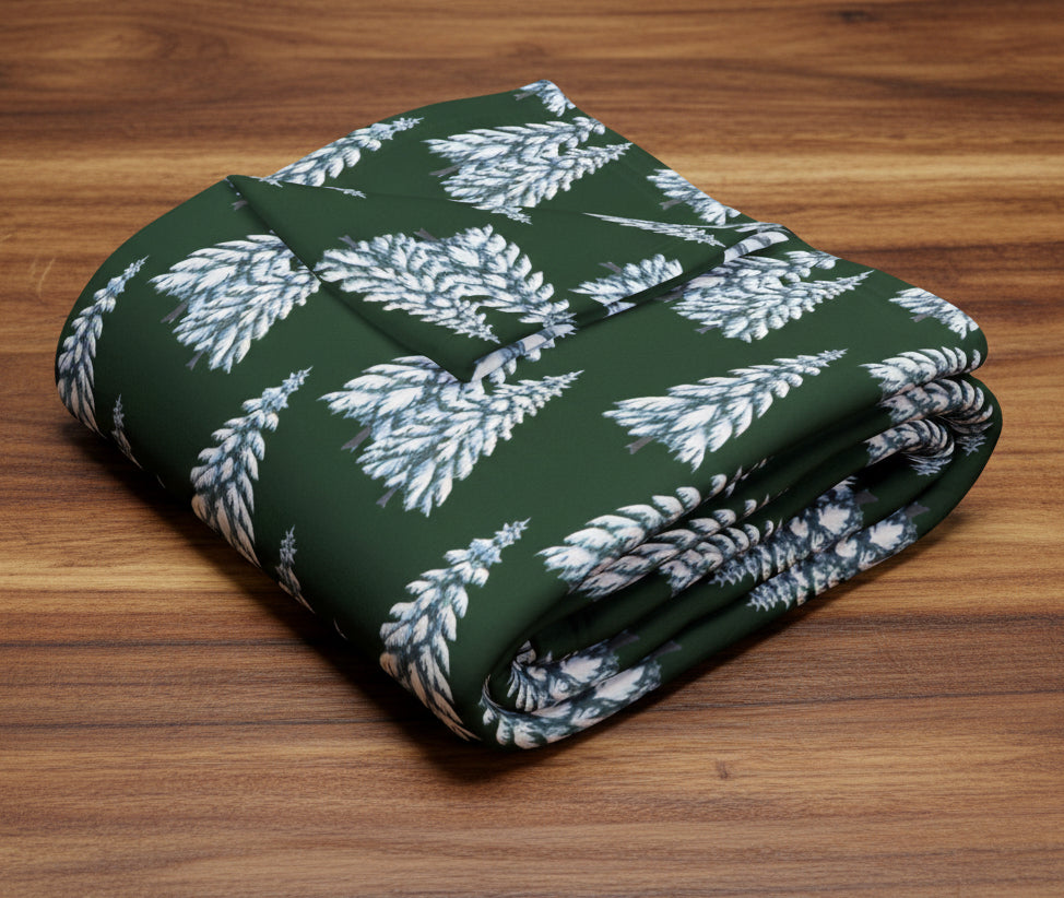 Winter Pines Arctic Fleece Blanket
