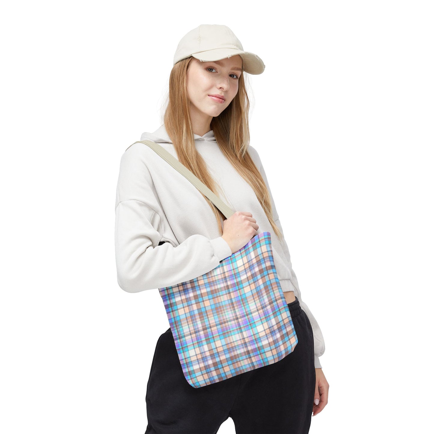 Pastel Plaid Tote Bag