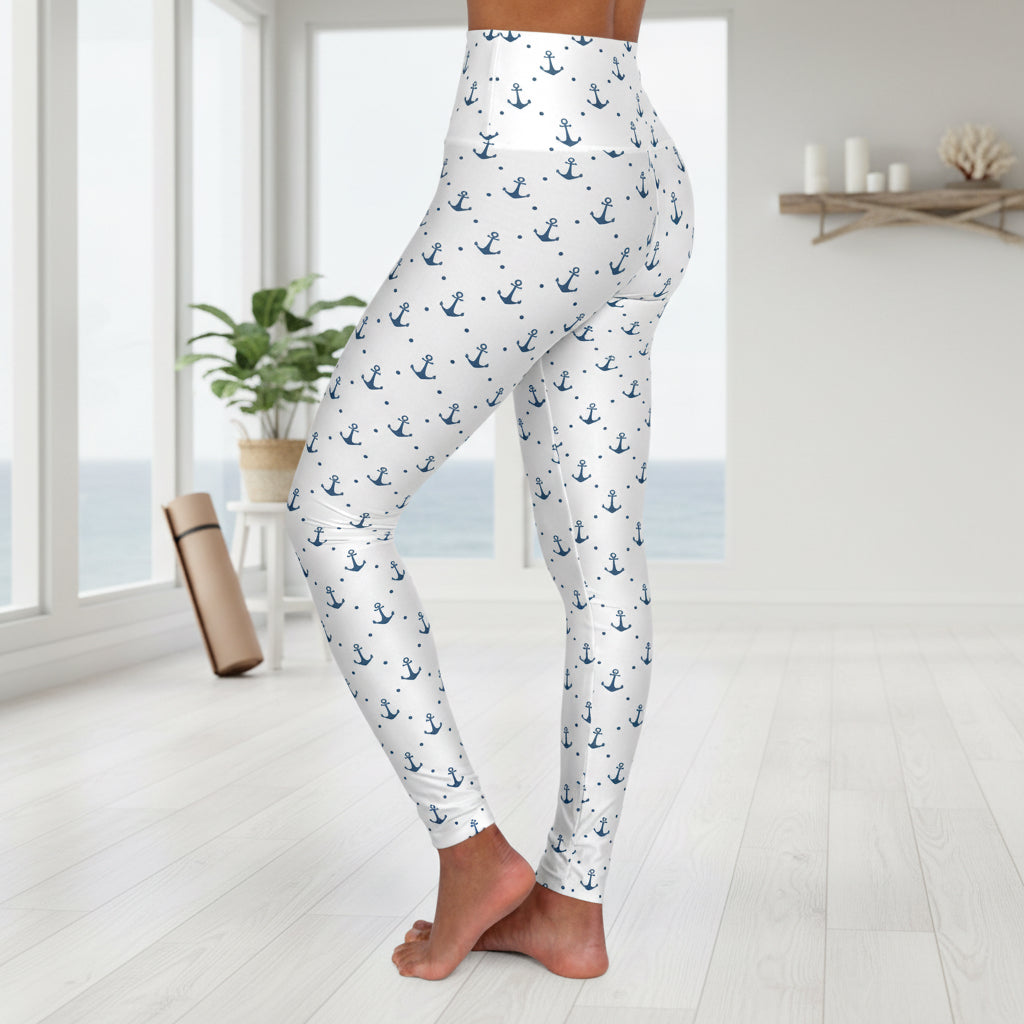 Nautical Anchor Print Women's Leggings