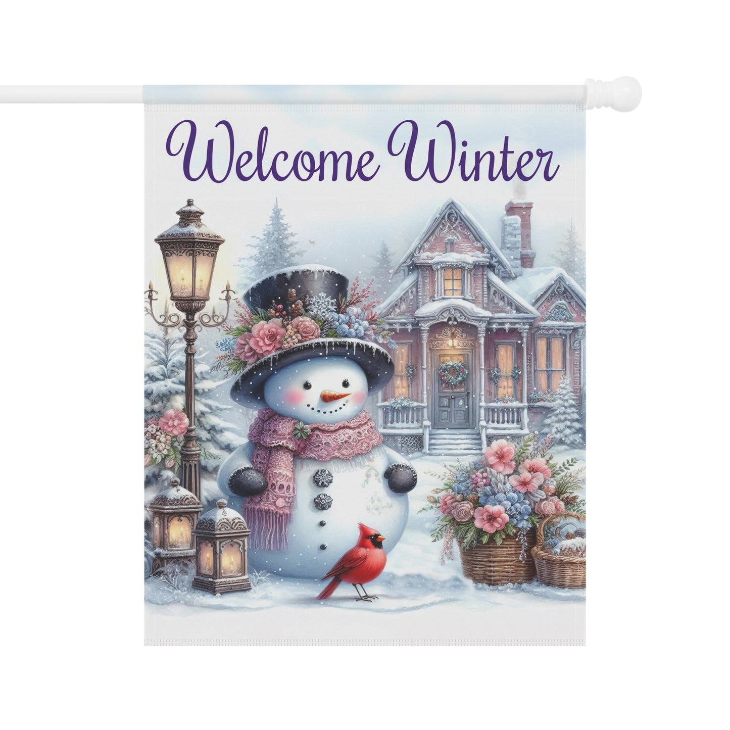 Welcome Winter Garden Flag