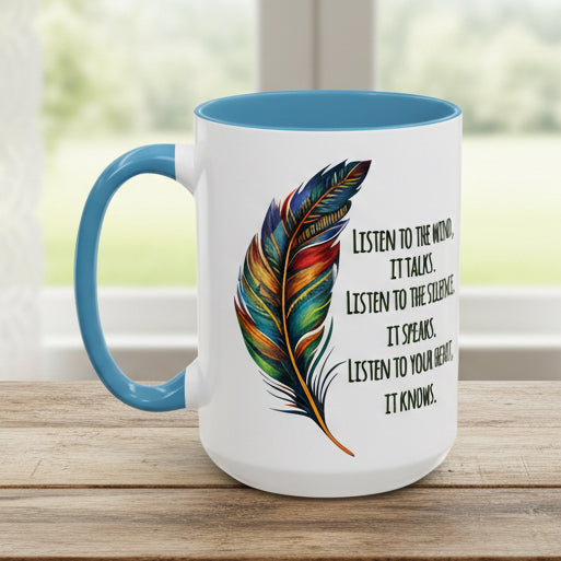Listen to the Wind 15oz Accent Mug