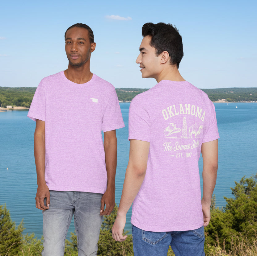 Oklahoma 'The Sooner State' Front & Back Graphic Tee