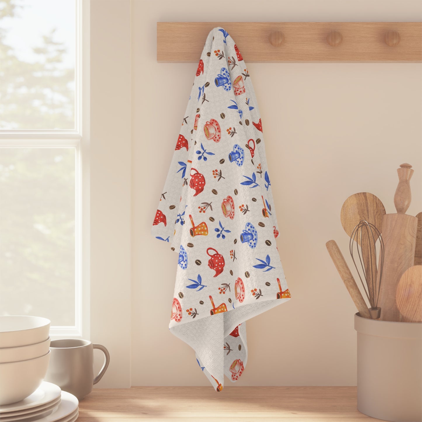 Tea Time Microfiber Kitchen Towel
