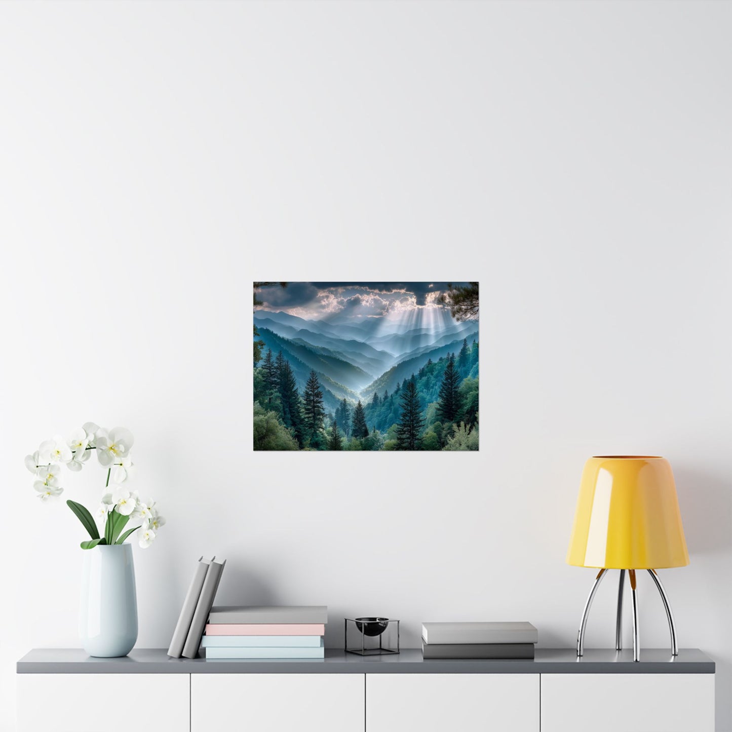 Light Over Wildwood  Satin Poster Art Print