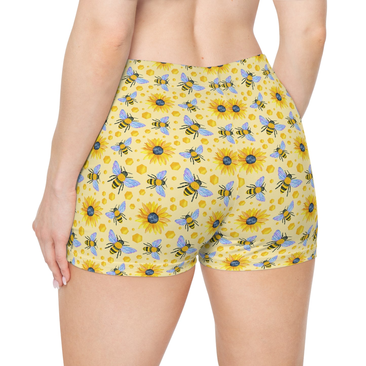 Sunflowers and Bees Women's Bike Shorts
