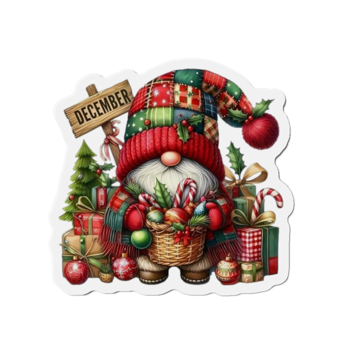 Ðecember Gnome Fridge Magnet