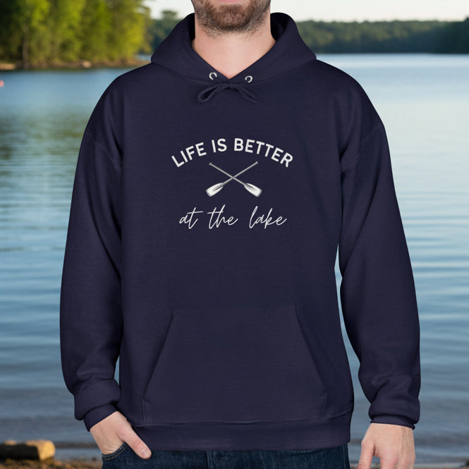 Life Is Better at the Lake Hoodie with paddles
