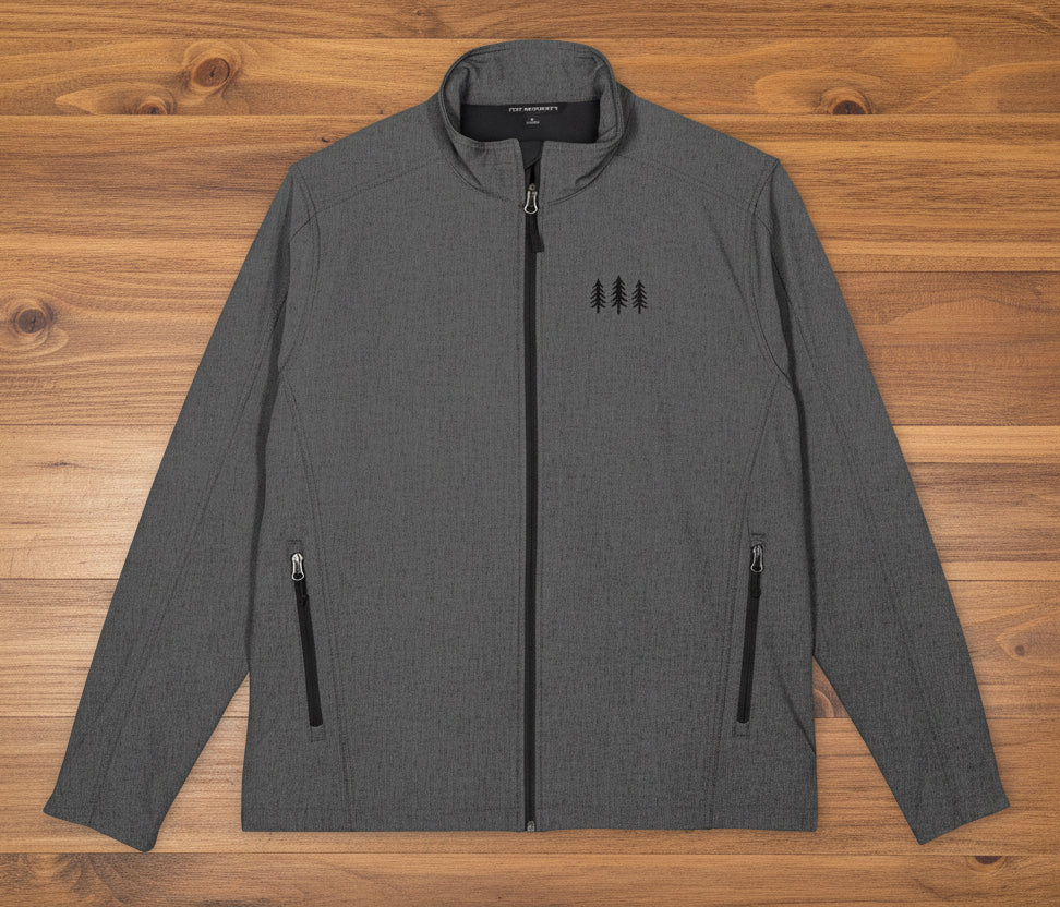 Men's Pine Embroidered Soft Shell Jacket