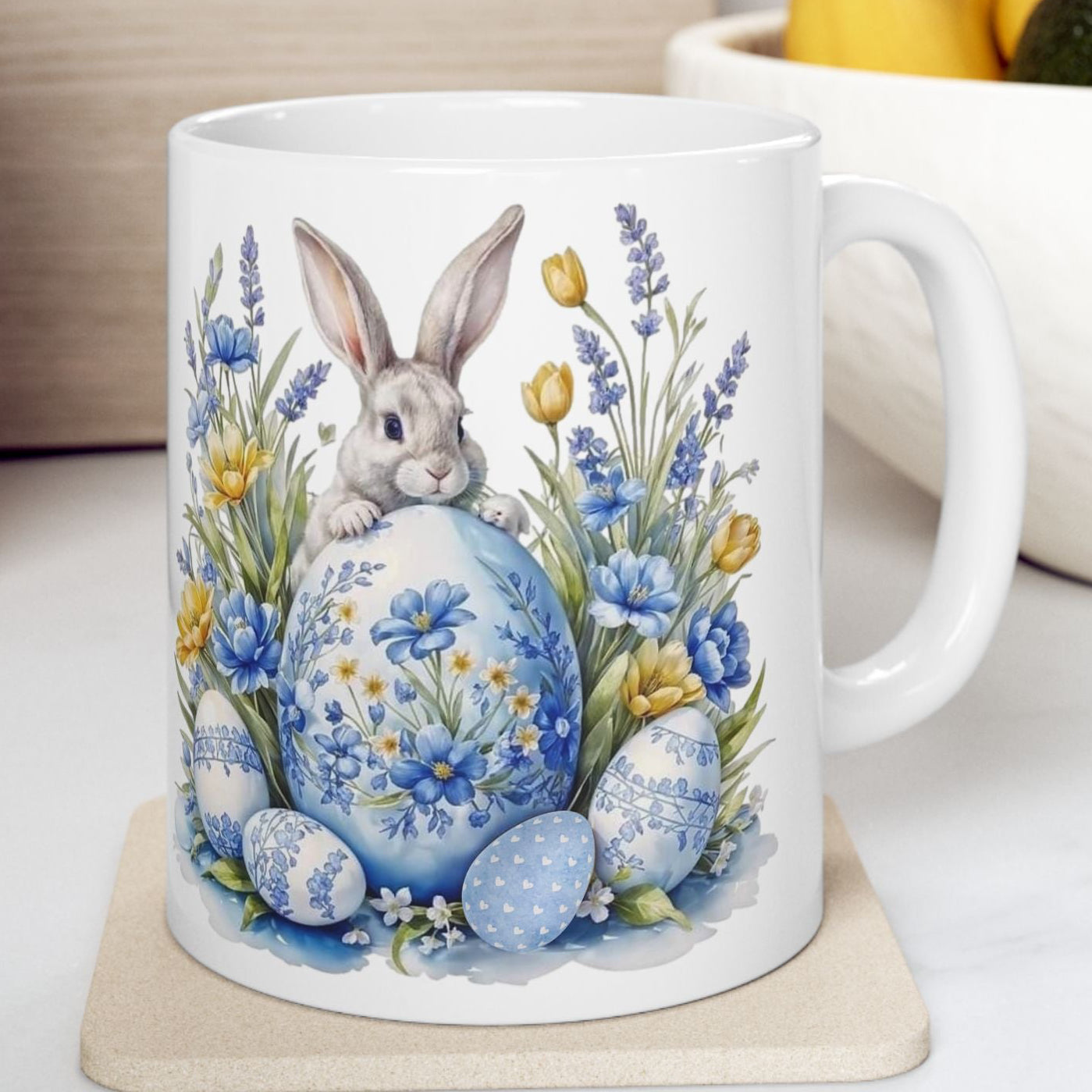 Easter Floral Bunny 11oz Mug