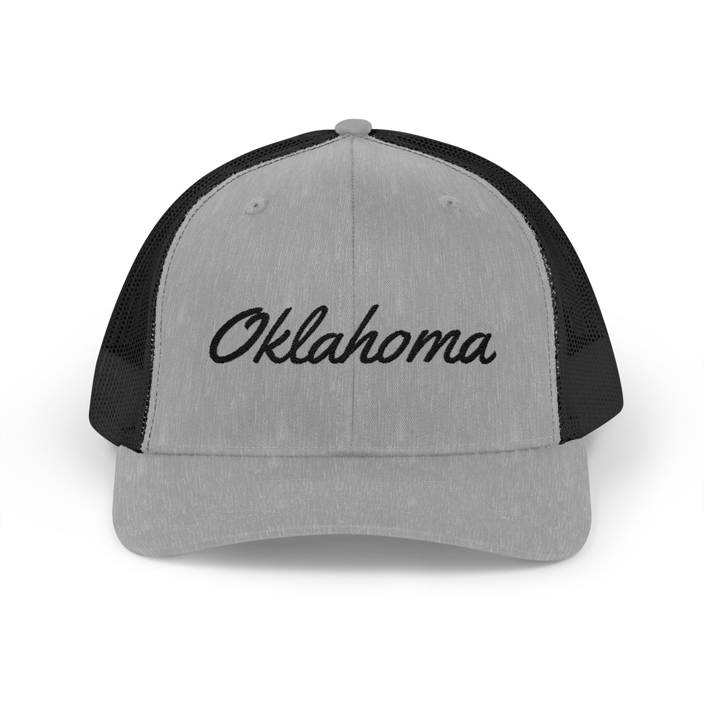 Oklahoma Black Embroidered Mesh Back Baseball Cap