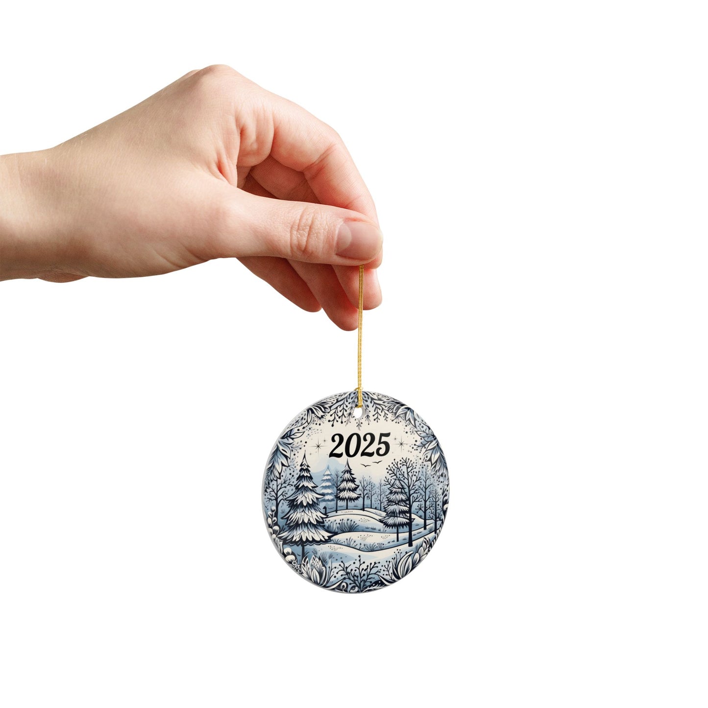 2025 Winter Woodland Ceramic Christmas Ornament
