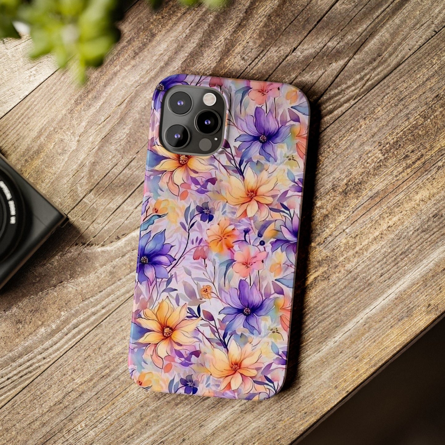 Floral Watercolor Slim Phone Case