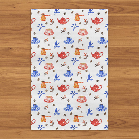 Tea Time Microfiber Kitchen Towel