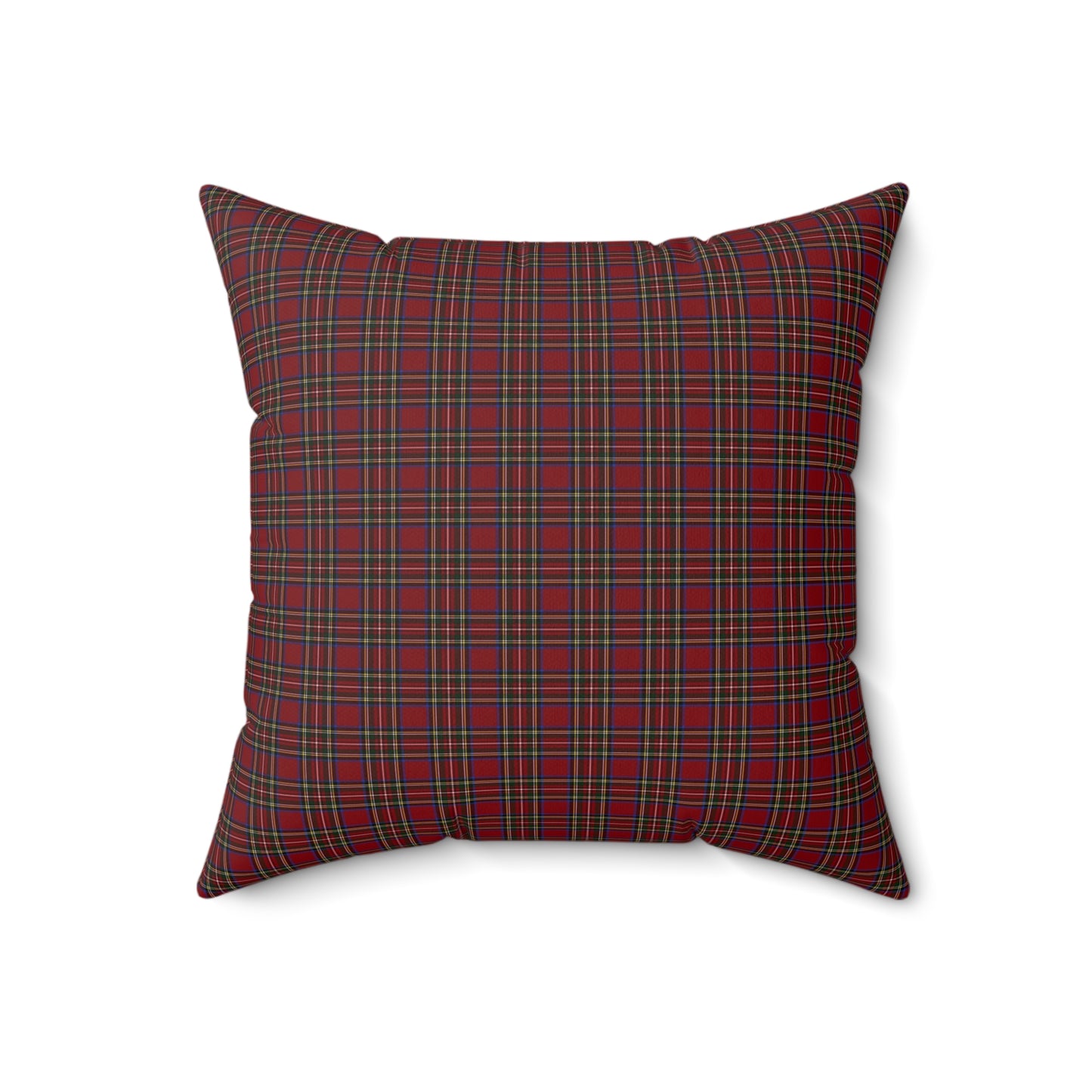 Christmas Eve Plaid Square Pillow