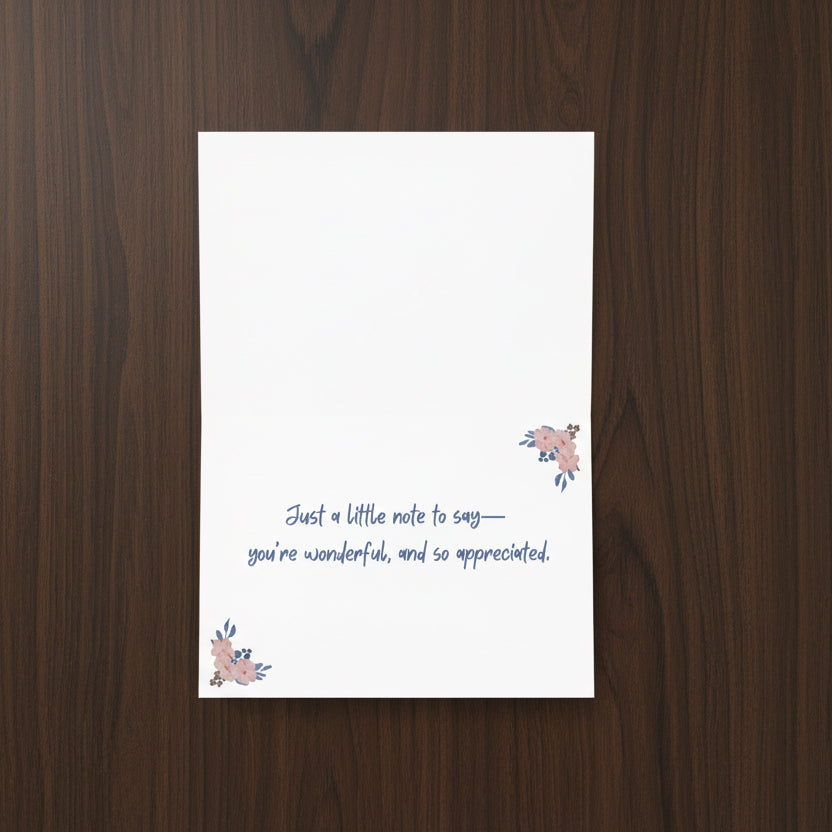 Thank You Floral Greeting Cards — Pack of 1 or 10